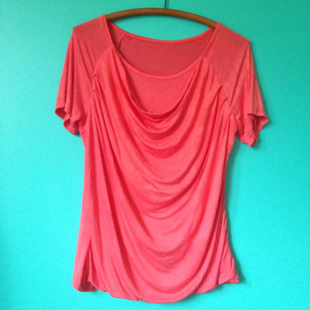 NWOT Flattering Coral Top